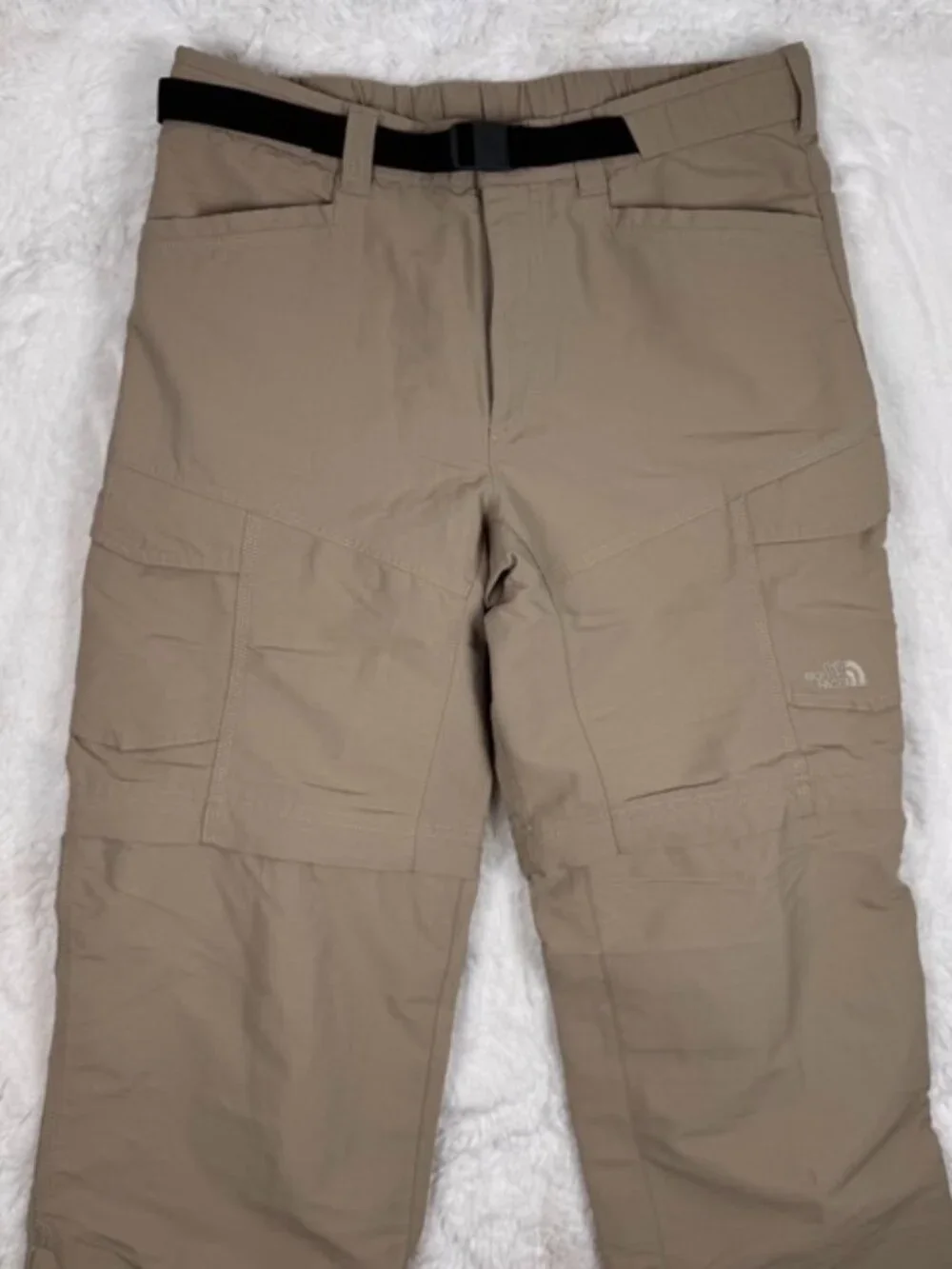 North Face Paramount Peak II Convertible Short Pants Men's Medium Beige Hiking